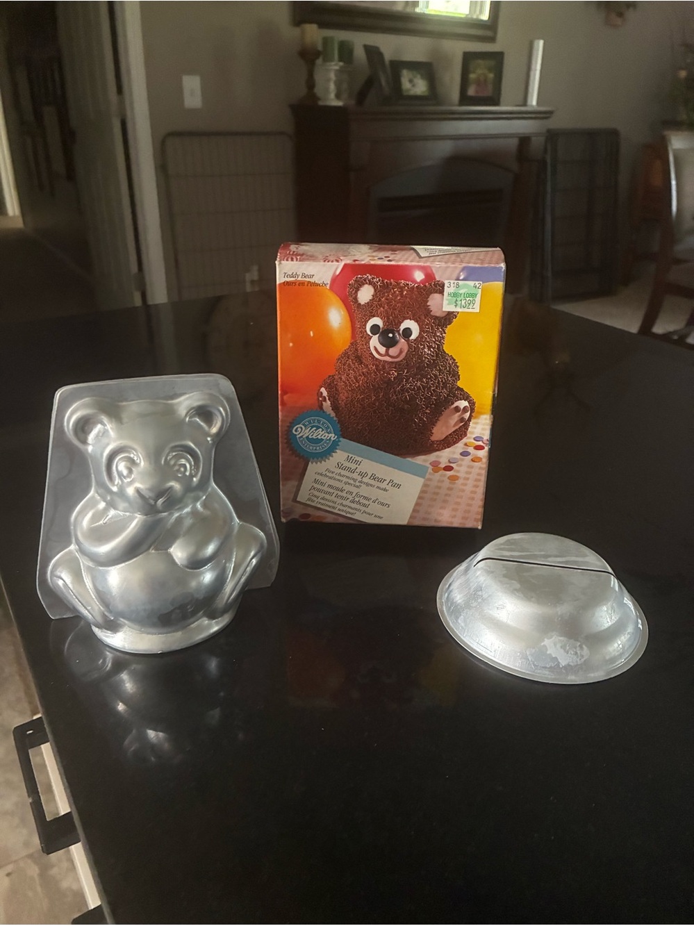 Wilton Silver Teddy Bear Cake Pan with Base